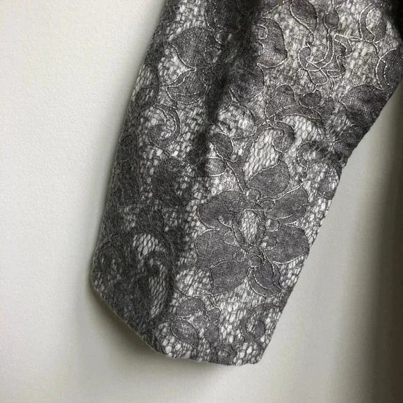 New banana republic bonded metallic lace sweater top blouse small party holiday - Picture 14 of 16